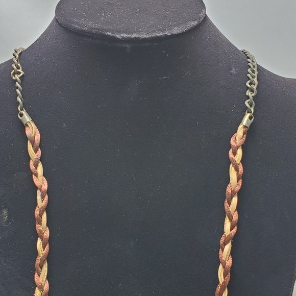 Gimmicks by BKE vintage necklace with  rope and chain  with medallion - Picture 3 of 11